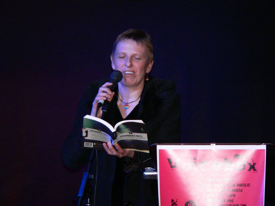 Jackson reading from 'Performance Poets' (Fremantle Press) at Voicebox, Fremantle