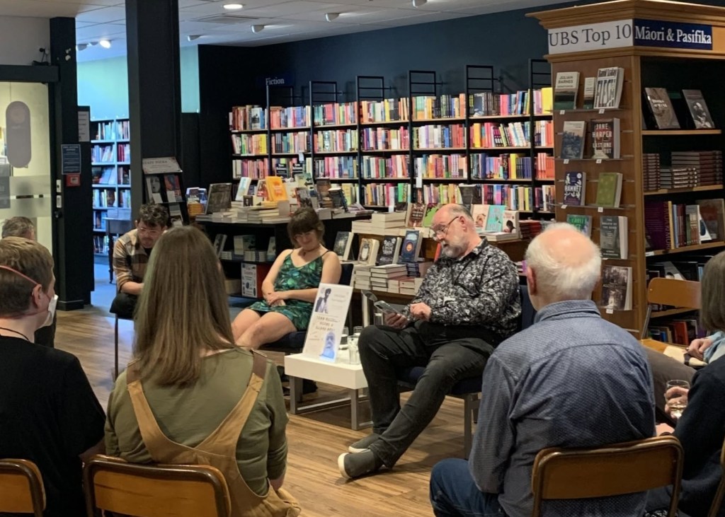 a poetry gathering at University Book Shop, Dunedin, NZ